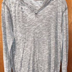 Lucky brand, medium grey long sleeve men’s shirt with hood